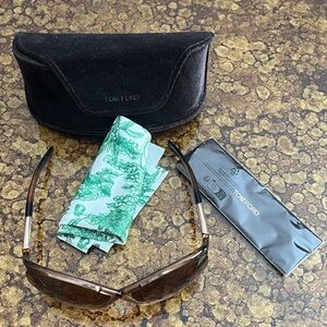 Tom Ford Brown Sunglasses with Black Case